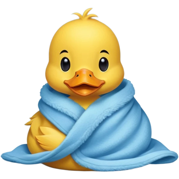 Cute duck with blanket emoji