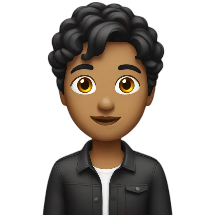 black hair,video editor, emoji