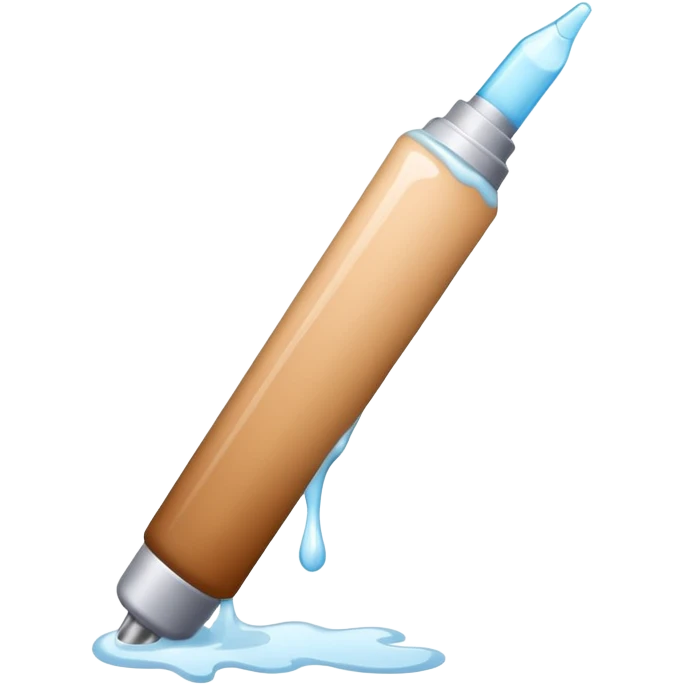 Veiny stick skin color with white liquid emoji