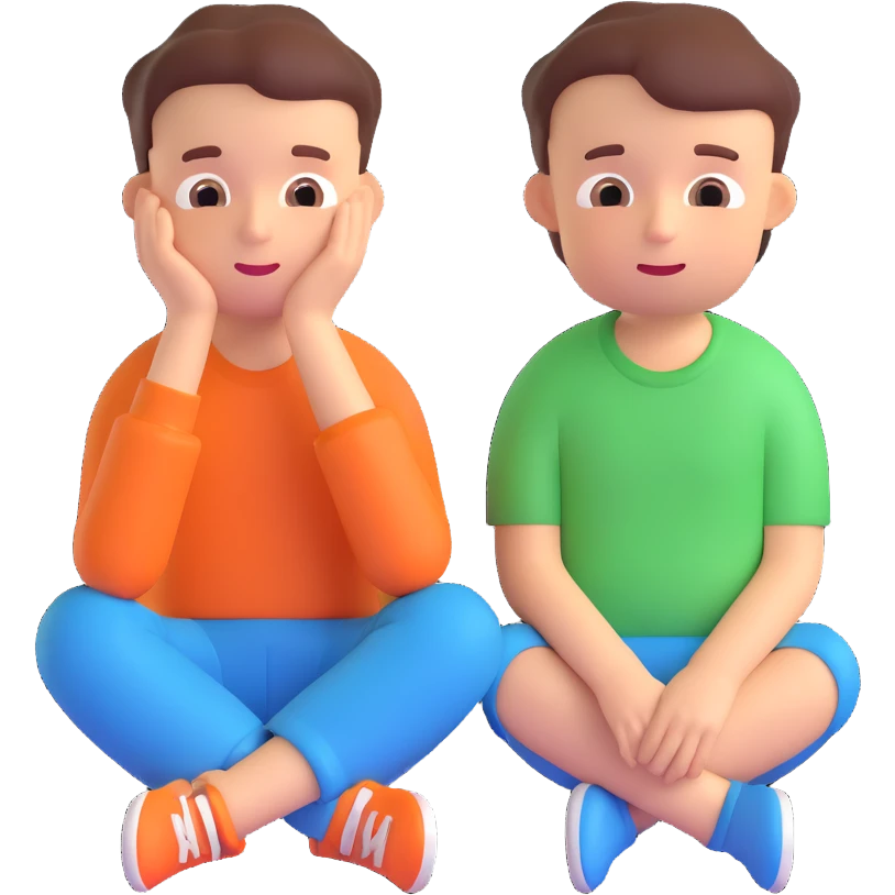 sad boy and happy emoji