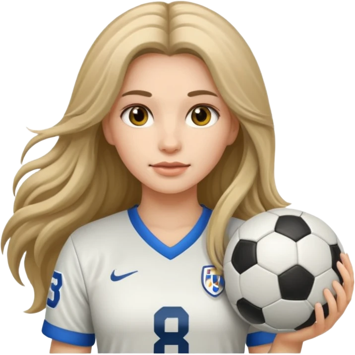 Long Haired Football Players, Female player emoji