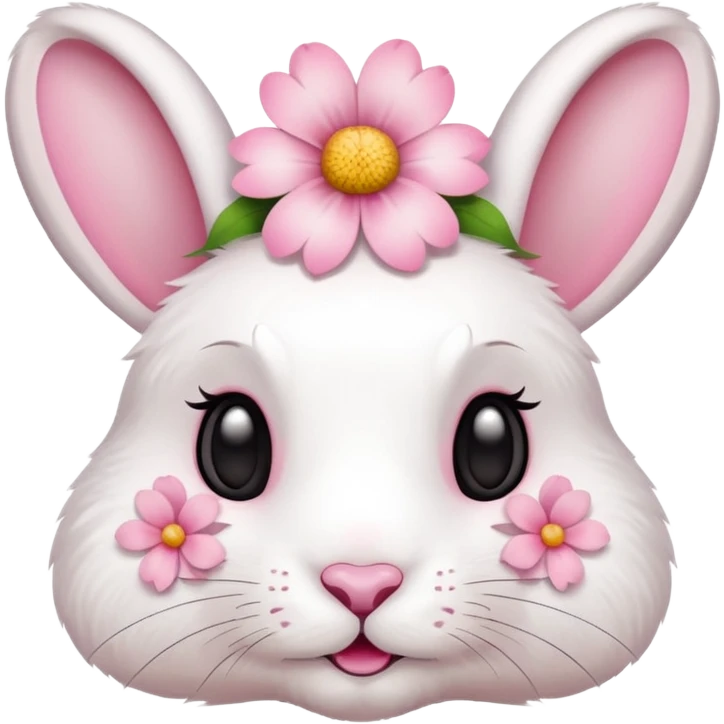 rabbit face with flower emoji