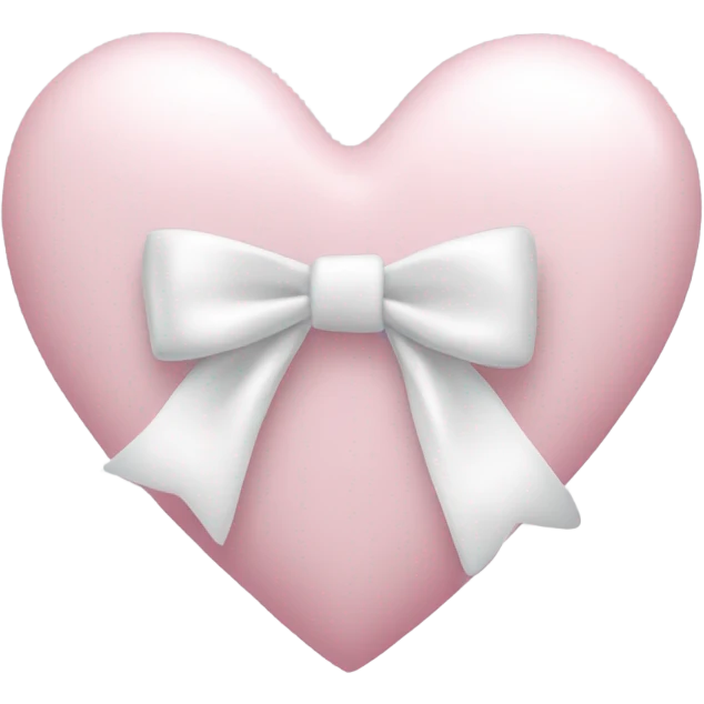light pink heart with white bow emoji