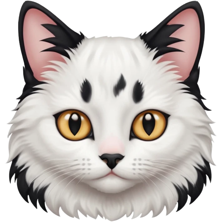 white, black mix cat emoji