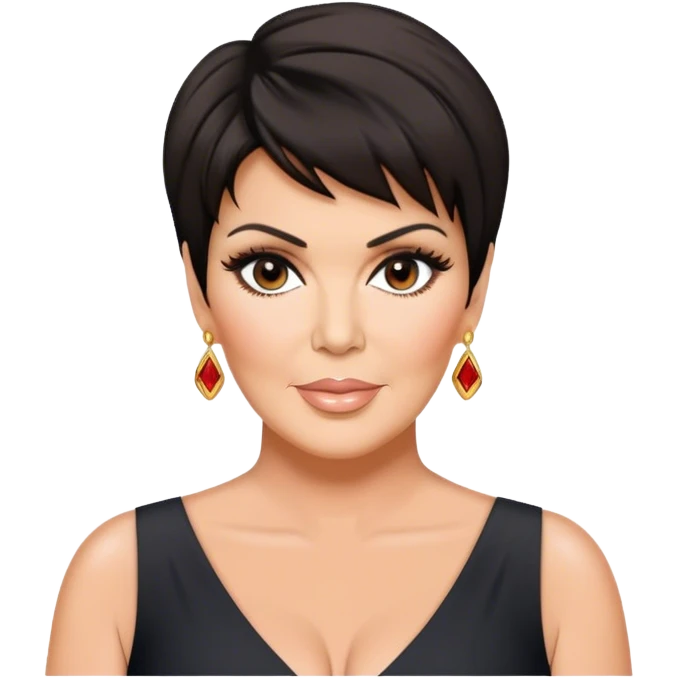 Kris Jenner cleavage emoji