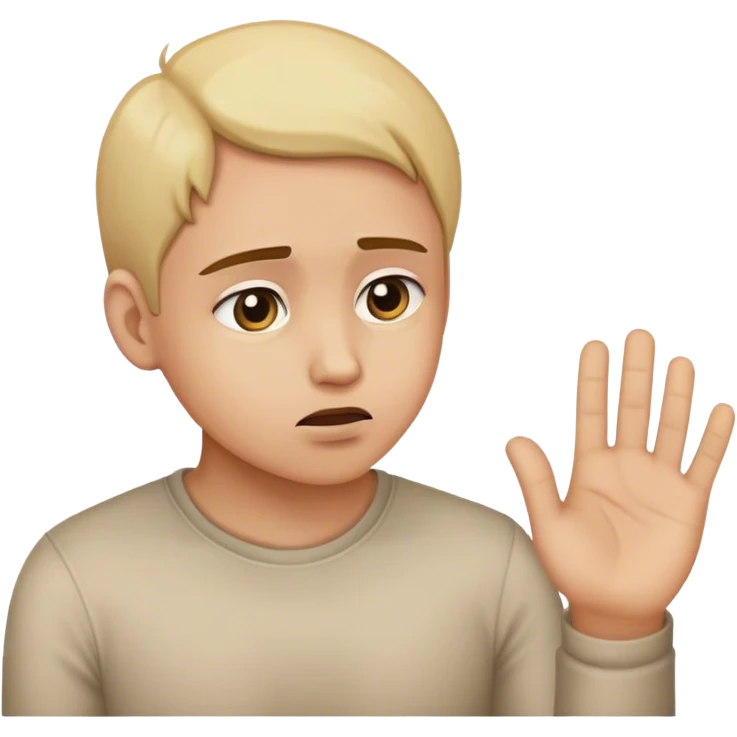 emoji with hand out looking away of shame emoji