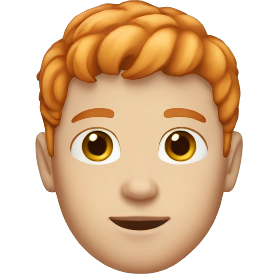 Ginger boy straight short hair emoji