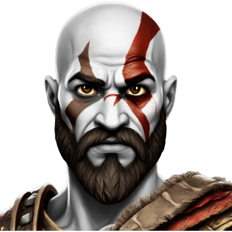Kratos from God of war ultra realistic  emoji