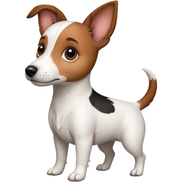 a white jack russell the size of a kelpie emoji