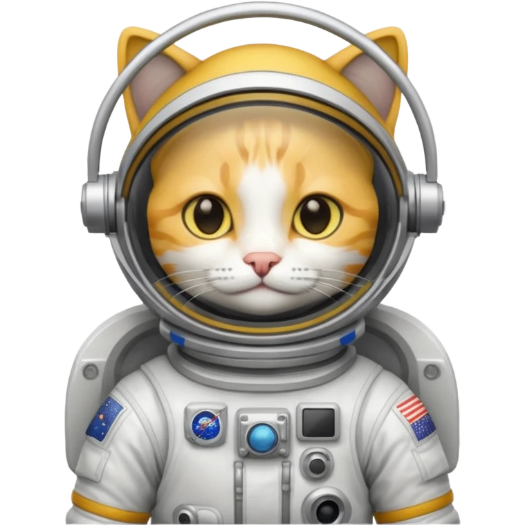yellow cat white  Astronaut emoji