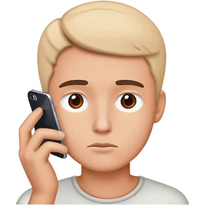 person thinking with iPhone emoji