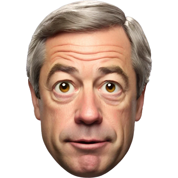 Nigel Farage side profile Pog expression emoji