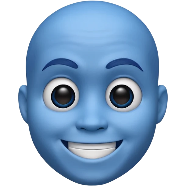 Jake E Boo 3d animated Head looking cool emoji