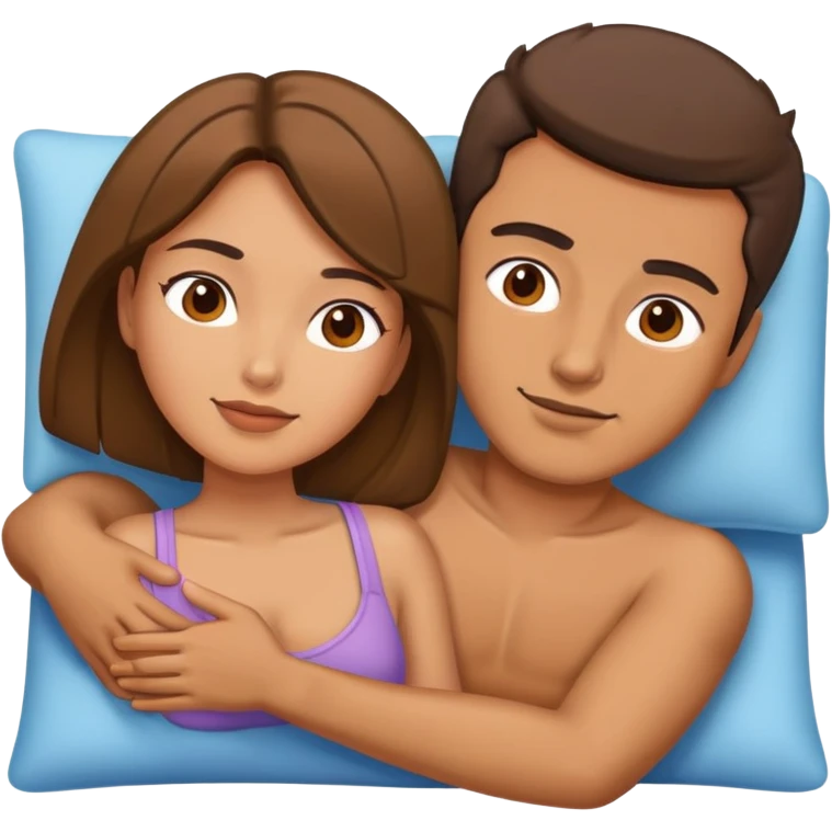 Guy and girl laying down emoji