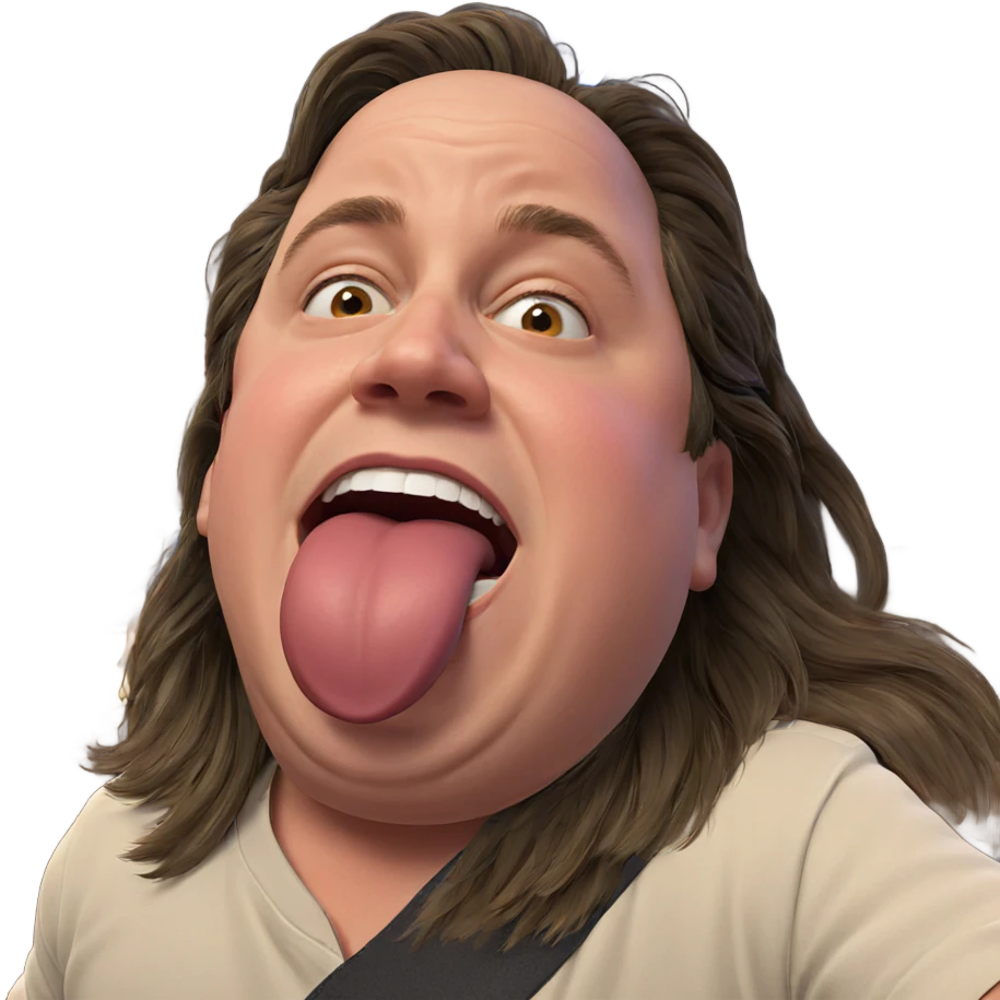 boy making silly face emoji