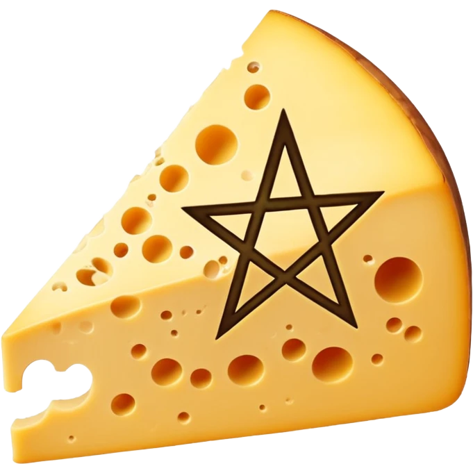 cheese witchcraft occult pentagram emoji