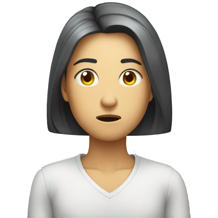 Hostile silent uninterested emoji