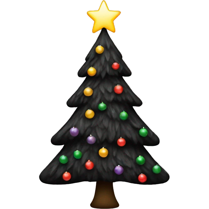 black christmas tree emoji