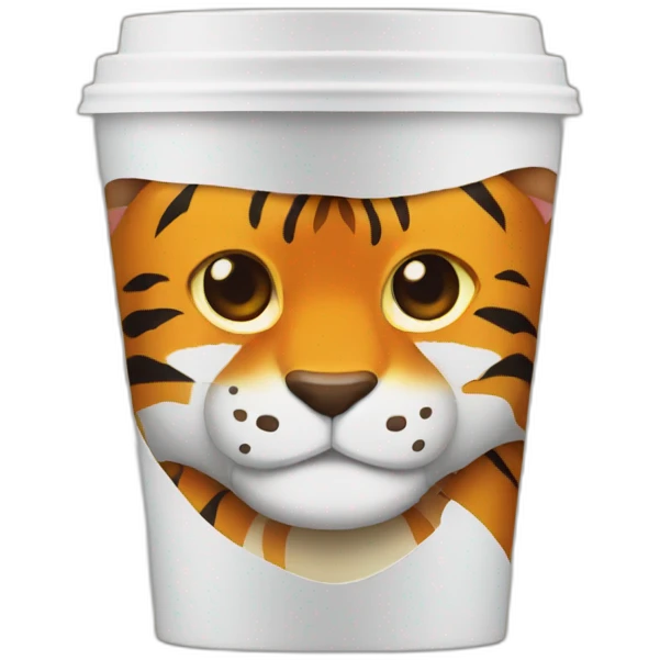 tiger drink coffee emoji