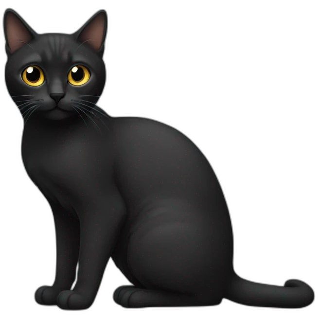 Varios gatos negros emoji