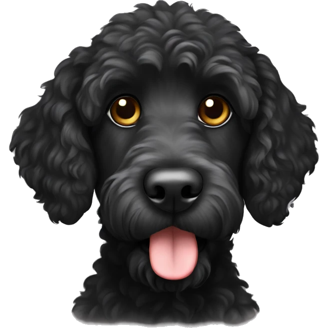 Black Labradoodle  emoji