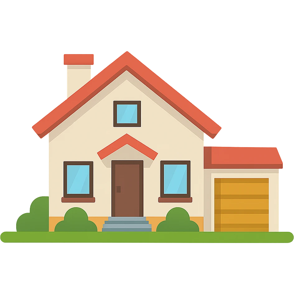 Flat design style house emoji