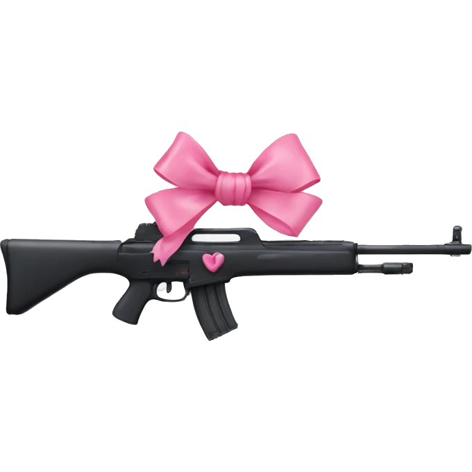 rifle with pink bow emoji
