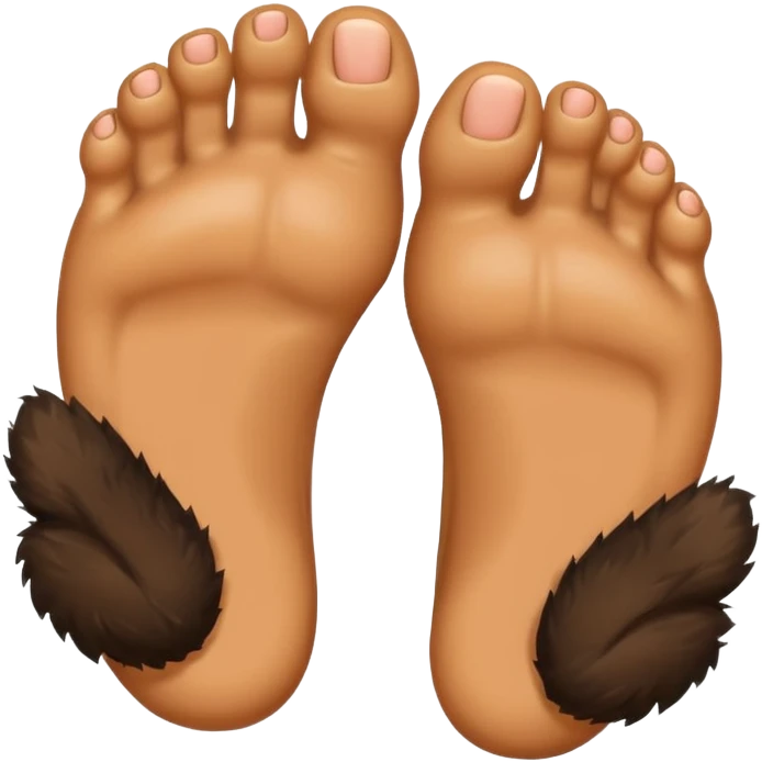 Pies masculinos con pelos emoji