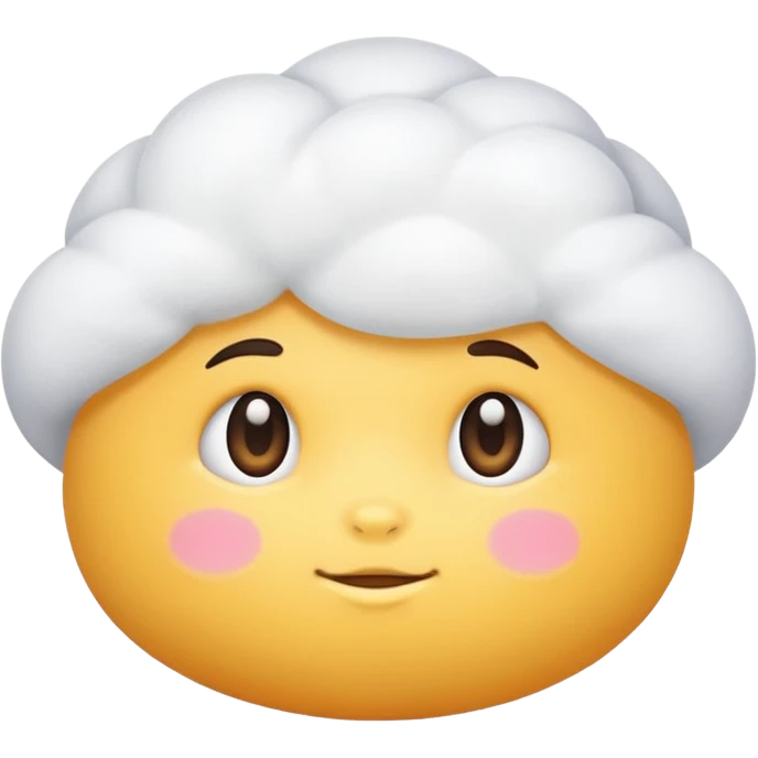 withe cosmetic puff emoji