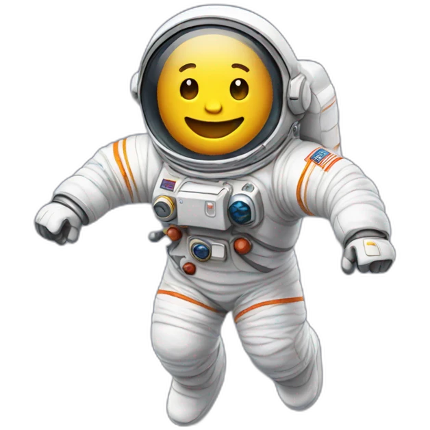 Floating astronaut emoji