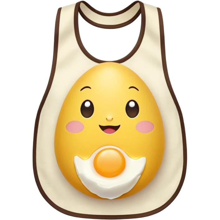 Yellow bib with egg pattern emoji