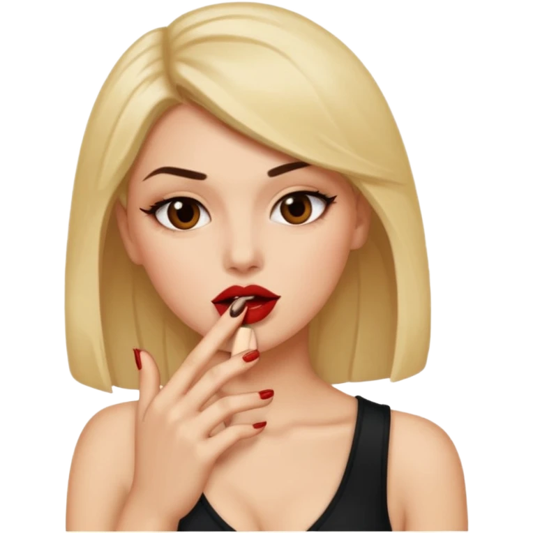 Nail bite sexy seduce  emoji