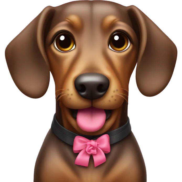 Dackel mit rosa Schleife emoji