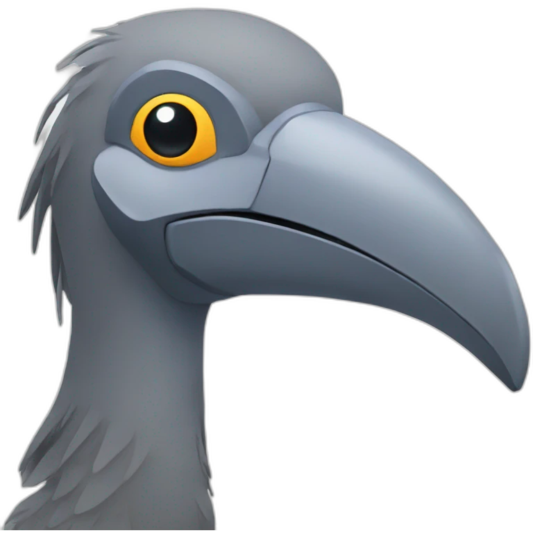 A shoebill programming in Rust emoji