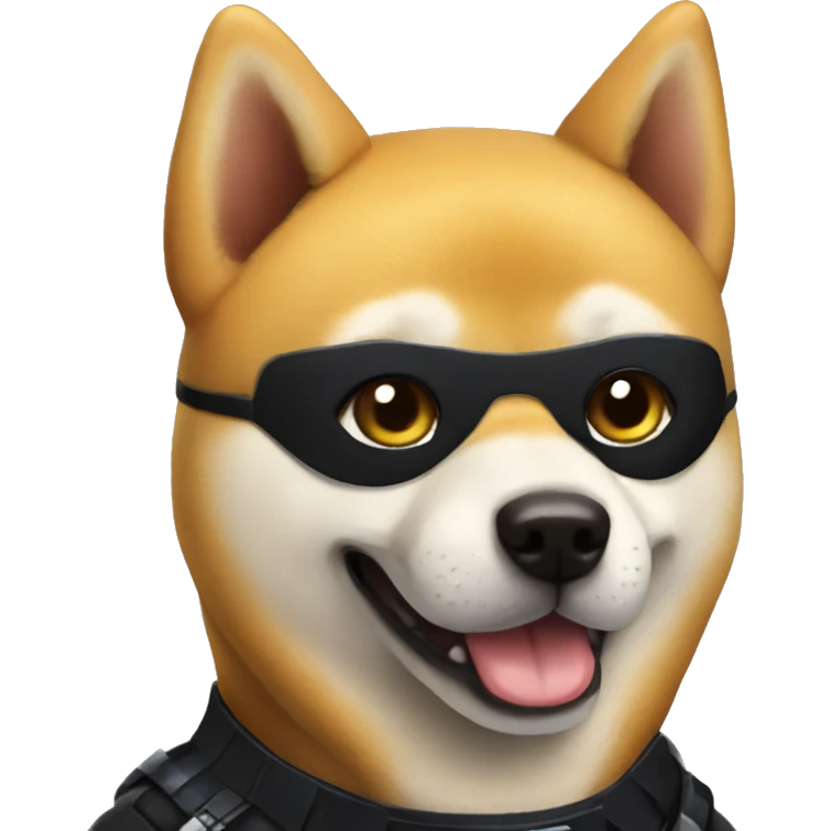 Shiba-inu in Batman suit  emoji