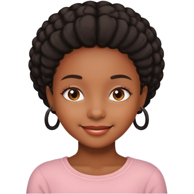 young black girl in love emoji