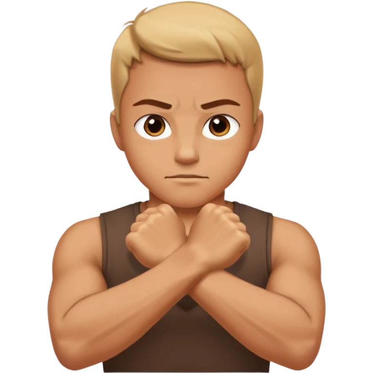 Left and Right fist from the top Perspektive with the Arms crossed over at the wrists  emoji
