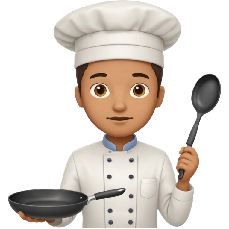 chef holding a frying pan emoji