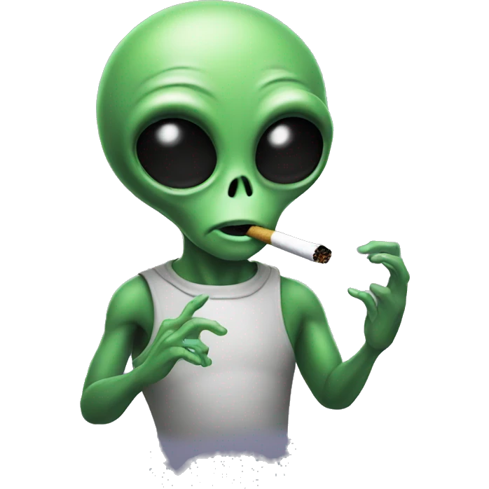 Alien Smoking emoji