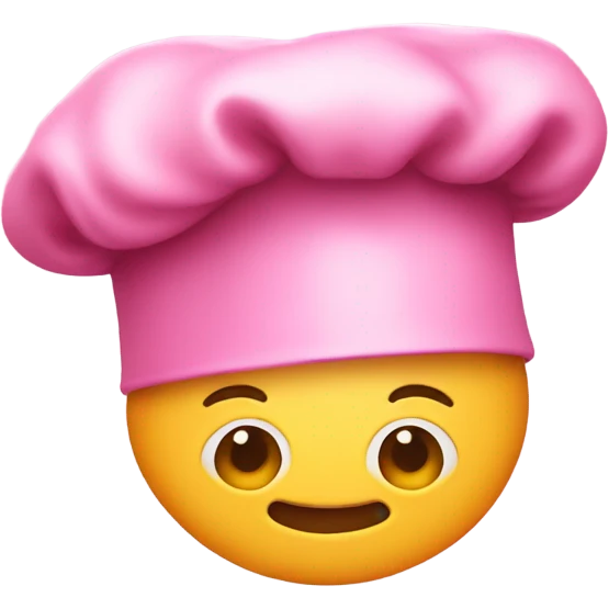 Pink chef hat no person just the hat emoji
