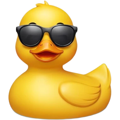 Rubber duck wearing sunglasses emoji