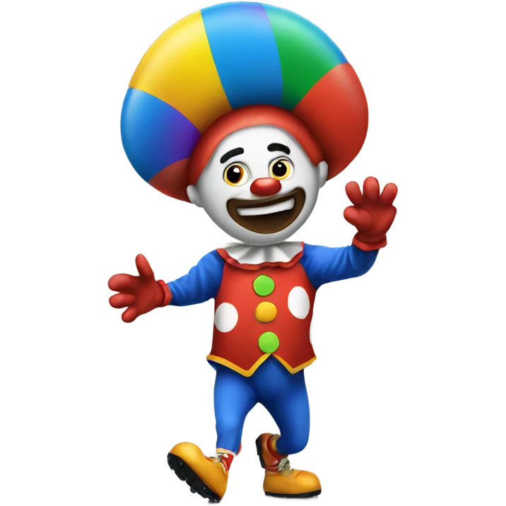 Clown playing football emoji