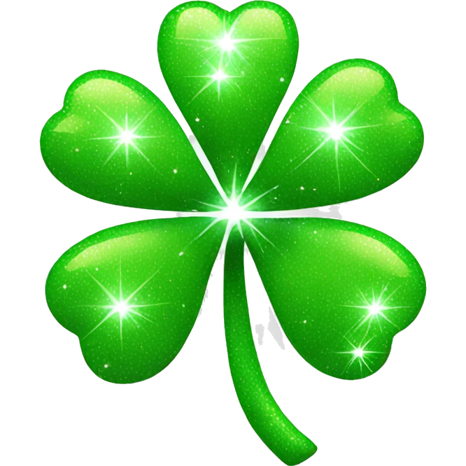 Clover with sparkles emoji