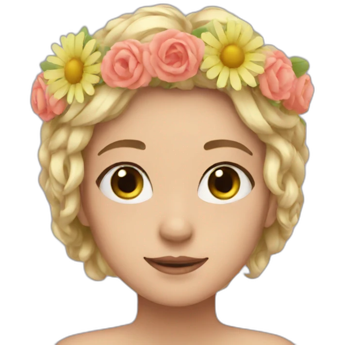 flower crown emoji