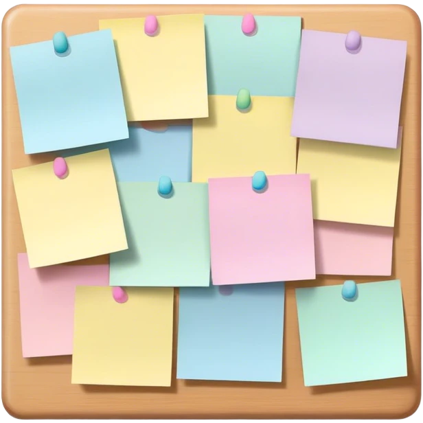 pastel sticky notes emoji