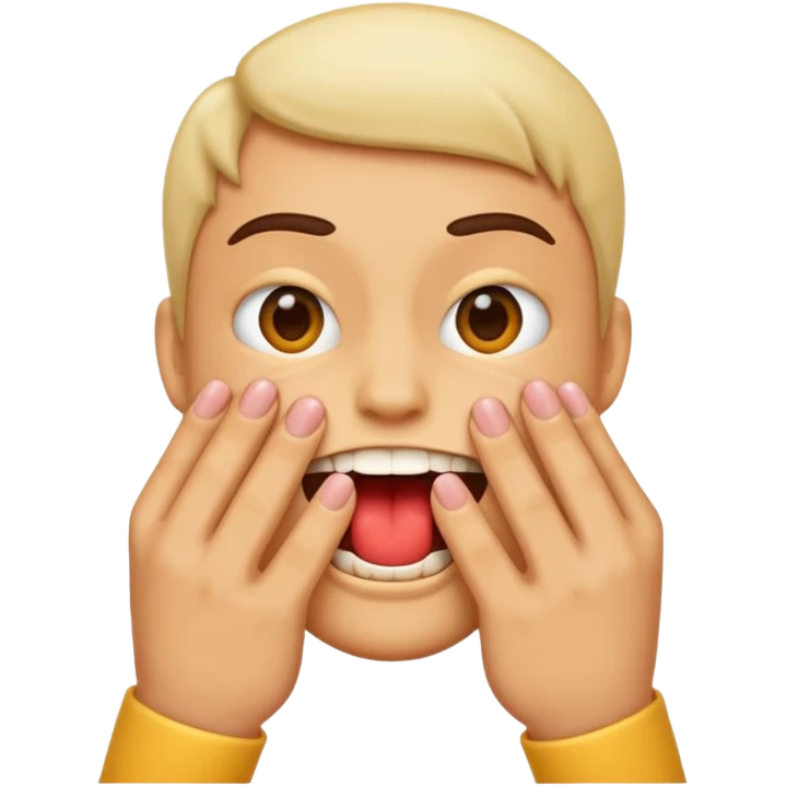 Emoji bitting nails emoji