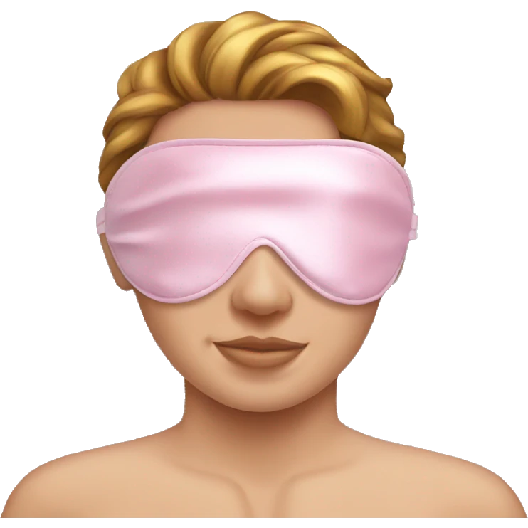 Light Pink Satin Sleep Mask emoji