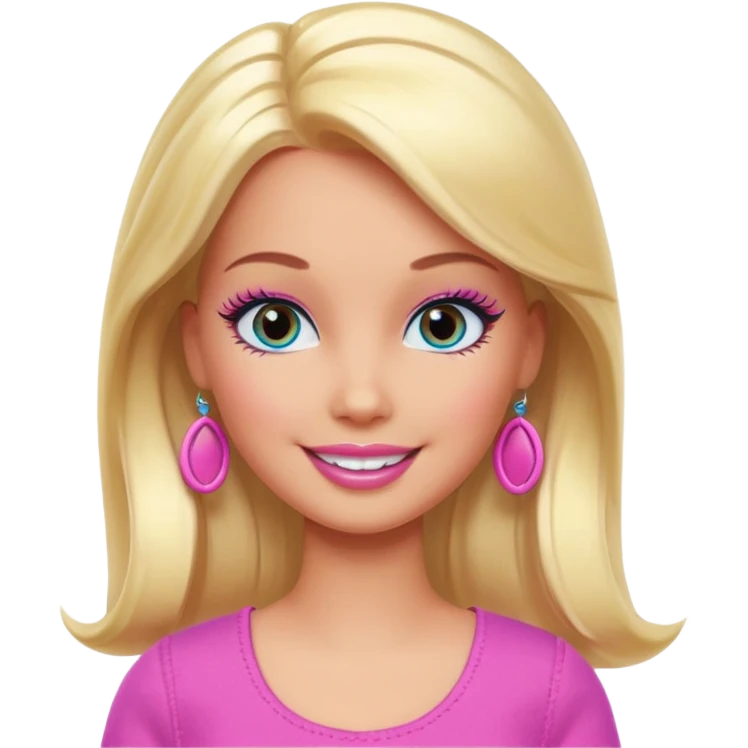 barbie girl different color emoji
