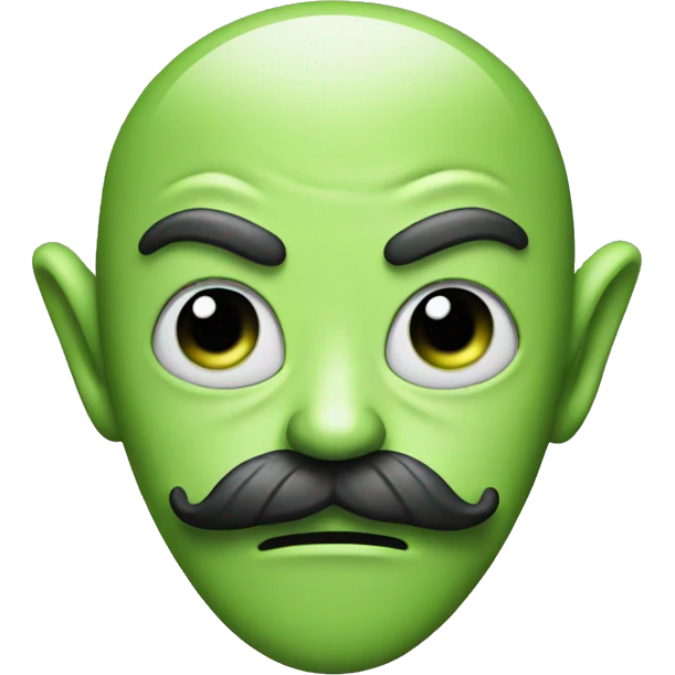 Alien with a mustache emoji