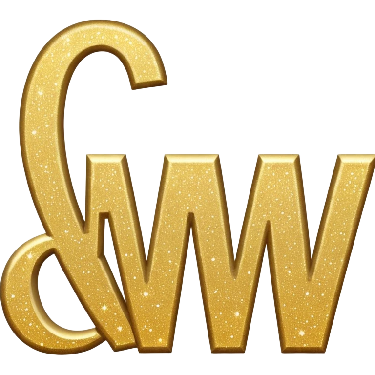 The word wonderful with glitter emoji